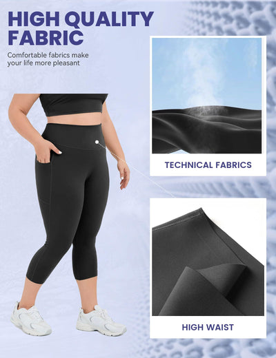 Yoga Pants - Seven Points High-waisted Oblique Pockets To Tighten The Abdomen Solid Color Zhangqing