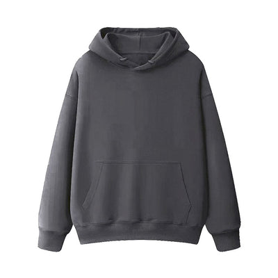 Combed Cotton Terry Hooded Sweater Solid Color Casual Men And Women Couple Style