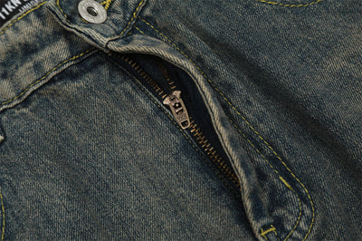 Fashion Washed And Worn Jeans Men