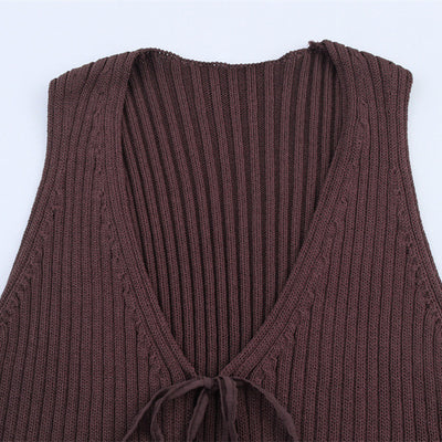 Summer Women's European And American Style Fashionable Simple Ruffled Knitted Top