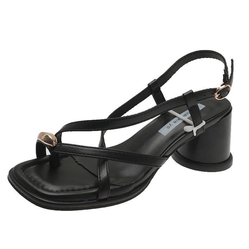 Women's Fashionable All-match Gentle Temperament Ankle-strap High Heel Sandals