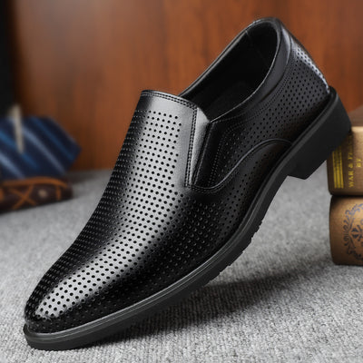Men's Business Tods Casual Shoes Breathable Low Top Spring And Autumn Black Slip-on Lazy Shoes
