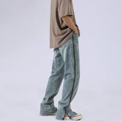 Fashion Personalized Washed Worn Jeans Men