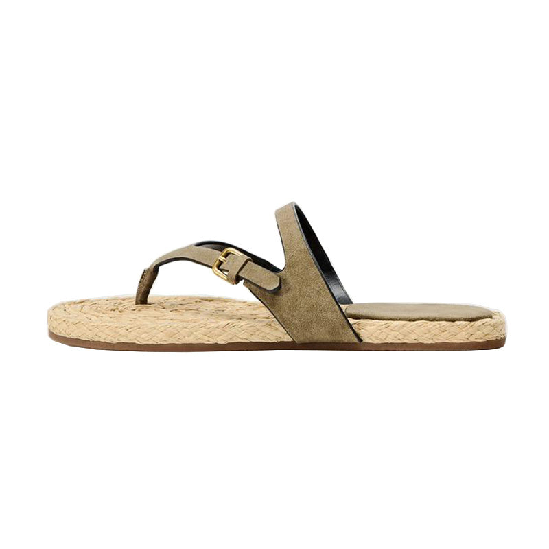 Bottom Woven Flip-flops Women Summer Outdoor Flat  Casual Beach Shoes Thong Sandals