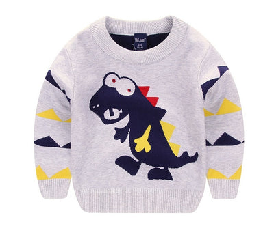 Boy's Explosion Of Wild Dinosaur Sweater