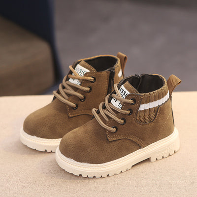 New warm and thick boy leather boots