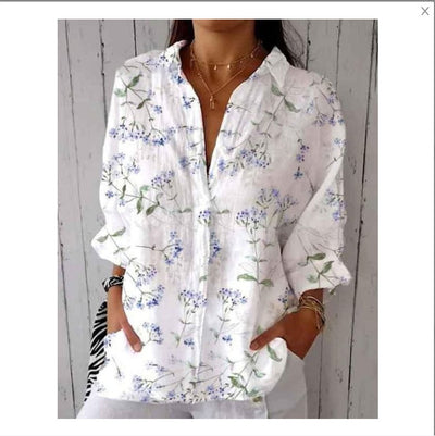 New Women's Long Sleeved Shirt For Summer Fashion, 3D Printed Shirt With Floral Pattern
