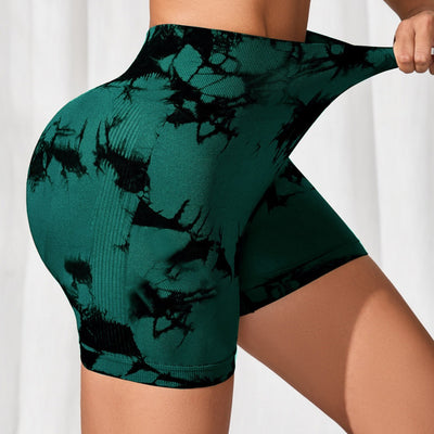 Tie-dye Sports Yoga Fitness Shorts For Women