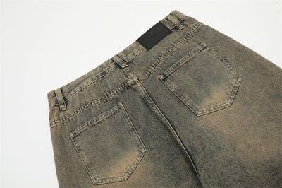 Washed Jeans Punk Fashion Brand Men