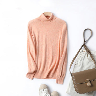 Women's Solid Color Simple Turtleneck Knitting Cashmere Sweater
