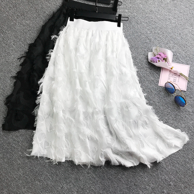 Temperament Was Thin Long Skirt Half-length Skirt Women