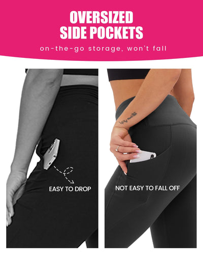 Yoga Pants - Cropped High-waisted Diagonal Pocket Print Variegated Zhangqing