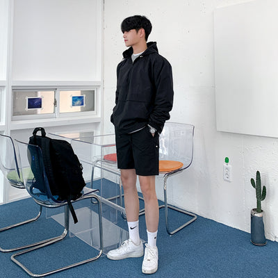 Mrcyc Hooded Pullover Jacket Men''s Korean Fashion Half Zipper Autumn Coat Hoodie Sports Suit