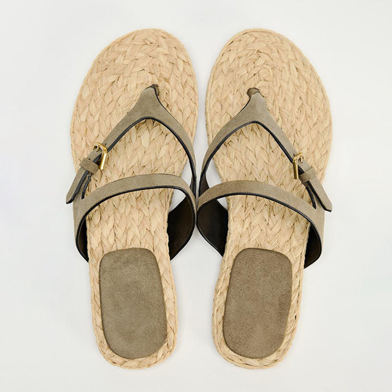 Bottom Woven Flip-flops Women Summer Outdoor Flat  Casual Beach Shoes Thong Sandals