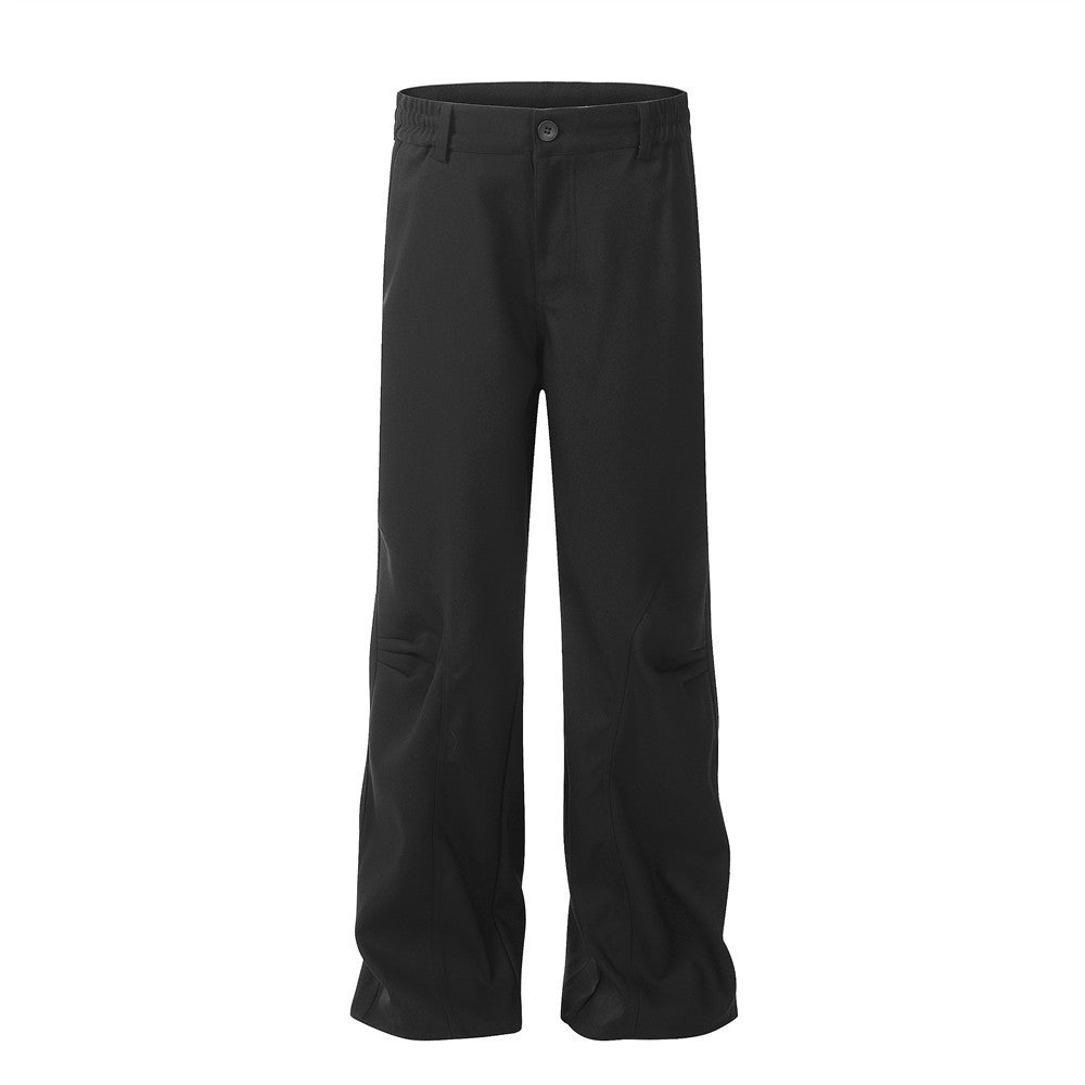 Solid Color Loose Casual Trousers Men