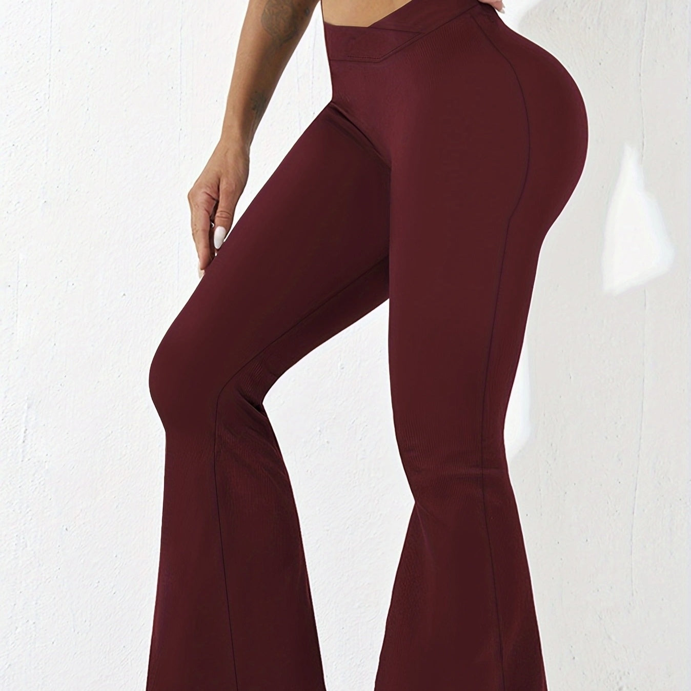 Ladies' Fashionable And Elegant Temperament Versatile Solid Color Tight Fitting Autumn And Winter Pants Elegant