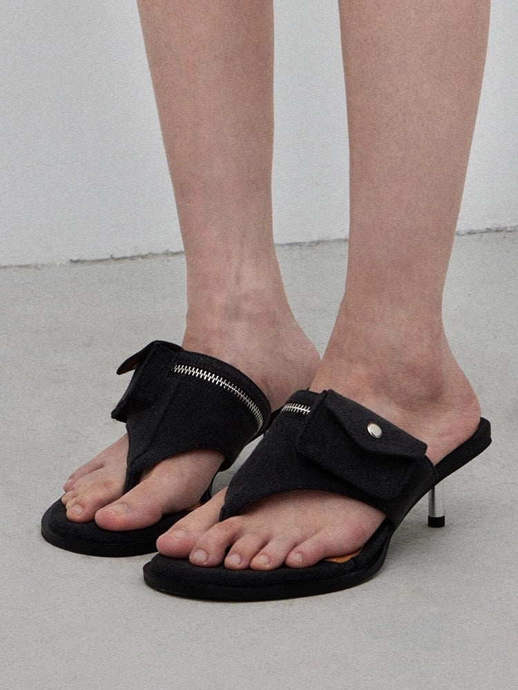 New Design Casual Round Toe Clip Toe Flip-flops