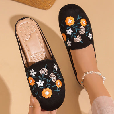 Plus Size Female Ethnic Embroidered Women's Sandals