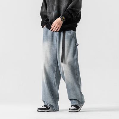 Fashion Personality Retro Loose Jeans Men