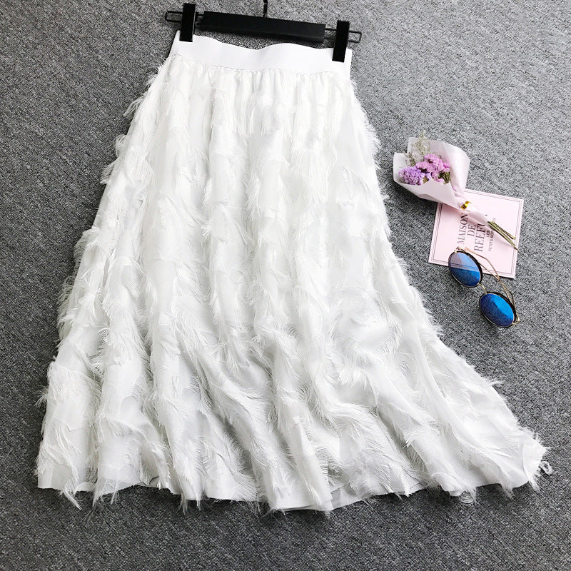 Temperament Was Thin Long Skirt Half-length Skirt Women