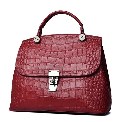 Women's First Layer Cattlehide Leather Fashion Handbag