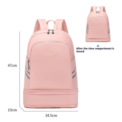 Dry Wet Separation Luggage Storage Women's Backpack Large Capacity