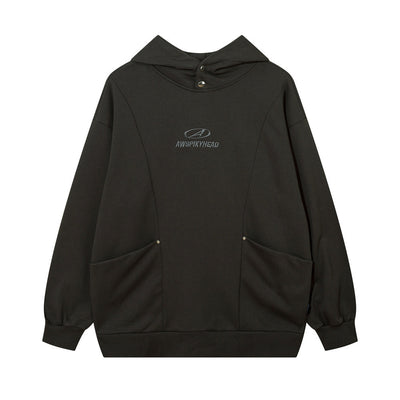 Simple Embroidery Letter Pullover Sweatshirt Men