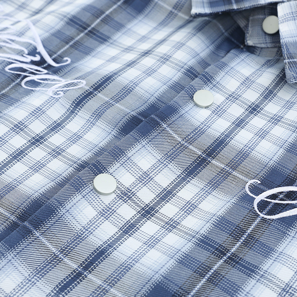 Plaid Short-sleeved Shirt For Men