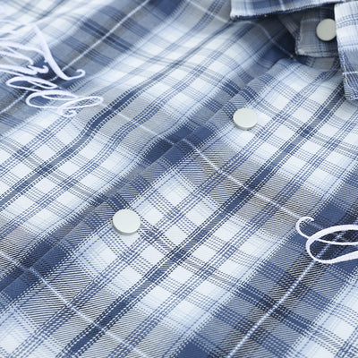 Plaid Short-sleeved Shirt For Men