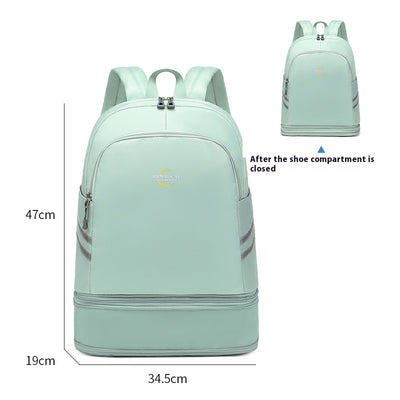 Dry Wet Separation Luggage Storage Women's Backpack Large Capacity
