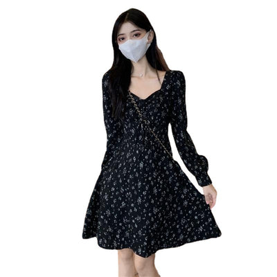 Long Sleeve Floral Dress Women