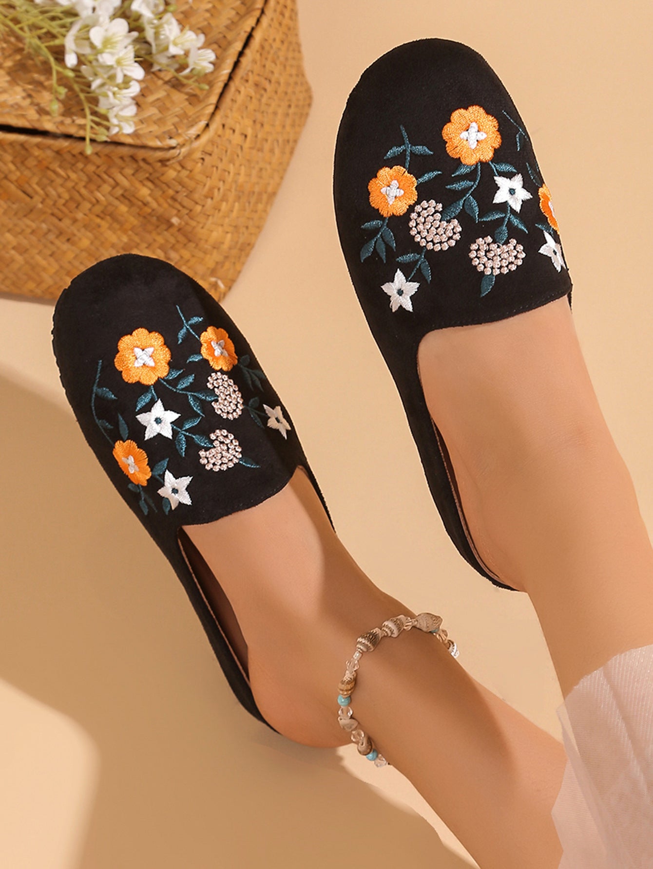 Plus Size Female Ethnic Embroidered Women's Sandals