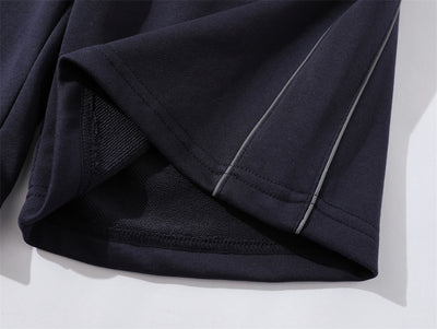 Letter Embroidery Loose Short Sweatpants Men