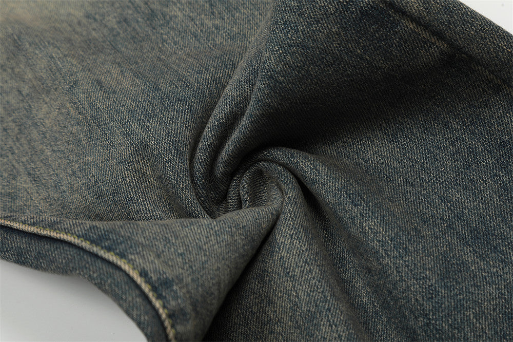 Fashion Washed And Worn Jeans Men