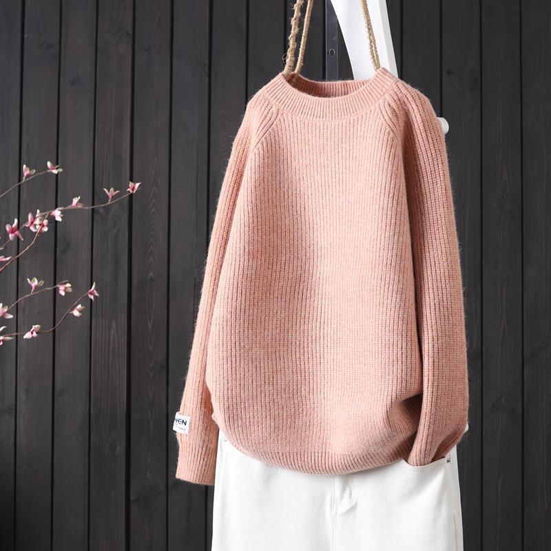 Simple Artistic Loose Pullover Women's Long-sleeved Sweater