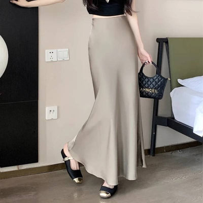 Satin Long Sleeve Women's Spring And Autumn Chiffon Shirt
