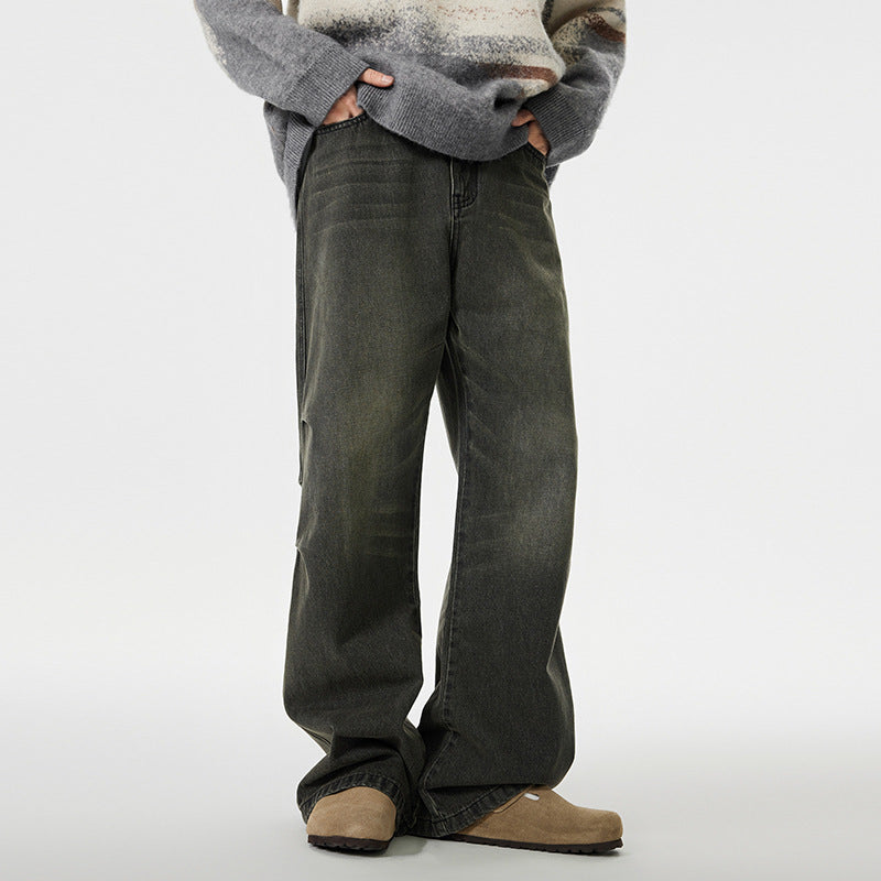 Men's American Retro Washed Jeans Men