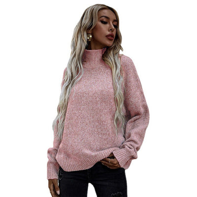 Loose Round Neck Pullover Cable-knit Sweater Women's Clothing