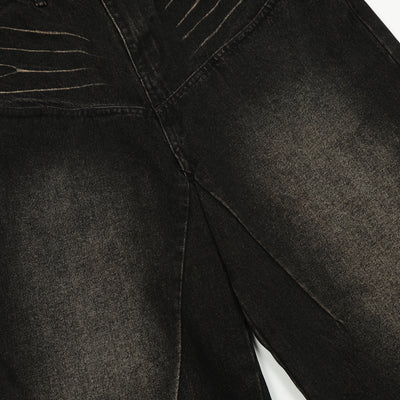 Retro Washing Gradient Worn Jeans Men