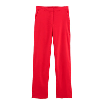 Women's Linen Blend Straight-leg Pants Suit