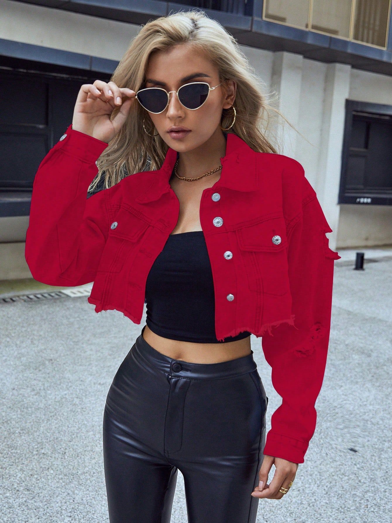 European And American Leisure All-matching Short Fashion Denim Jacket