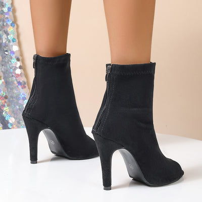 Slimming Sandal Chunky Heel Stylish Peep Toe Women's Martin Boots
