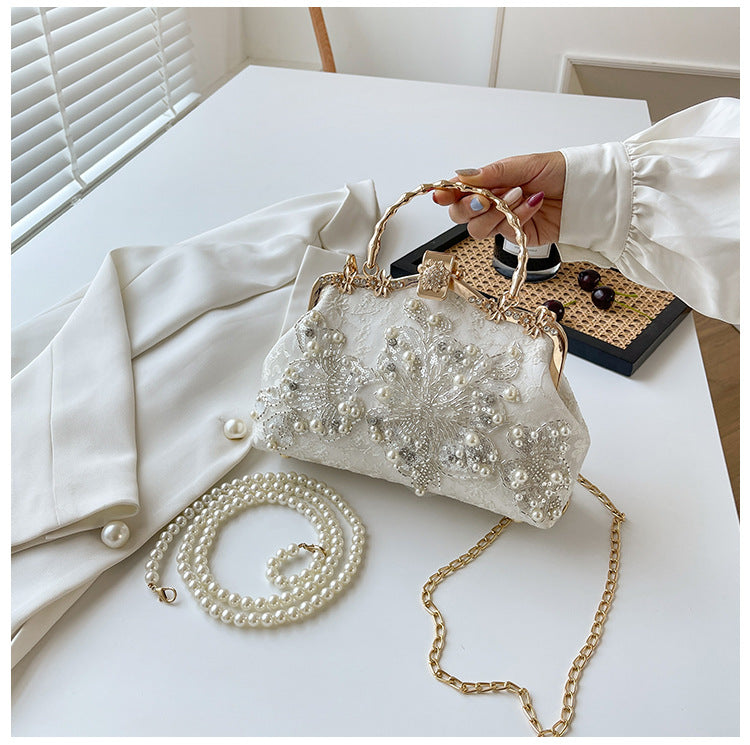 Pearl Embroidered Fashion Handbag Cheongsam Banquet