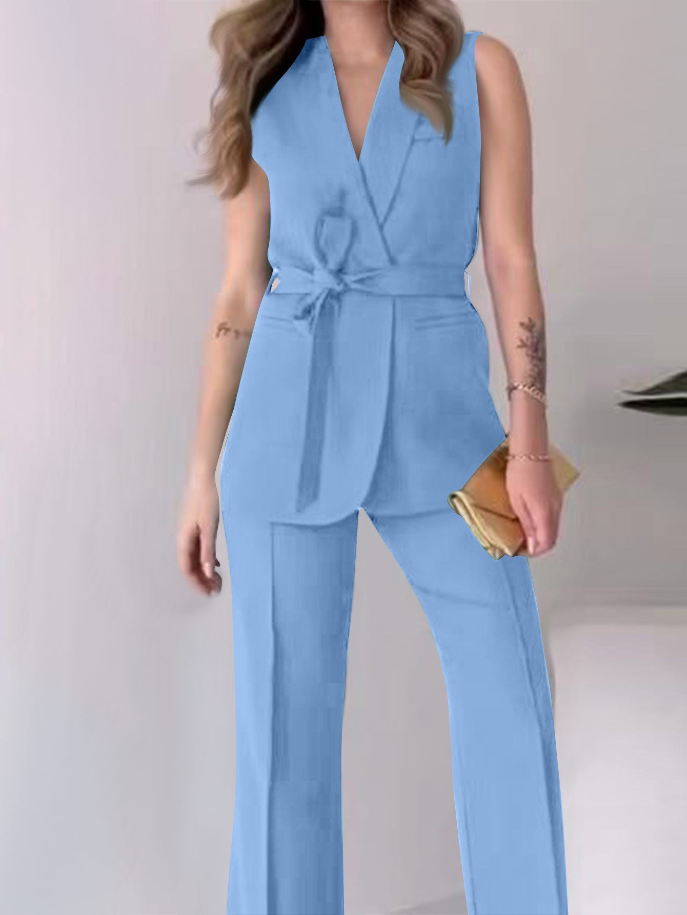 Women's Simple Solid Color Fashion Casual Elegant Outfit