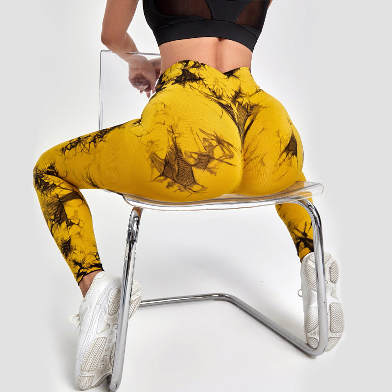 Sports Trousers Skinny Peach Hip Raise High Waist