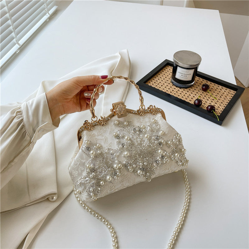 Pearl Embroidered Fashion Handbag Cheongsam Banquet