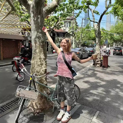 Fashion Personalized Camouflage Denim Shorts For Women
