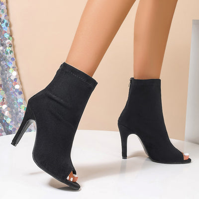 Slimming Sandal Chunky Heel Stylish Peep Toe Women's Martin Boots