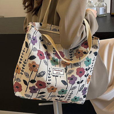 Canvas Large-capacity Shoulder Handbag