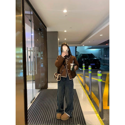 Fashion Personality Lambswool Suede Fur Coat Women
